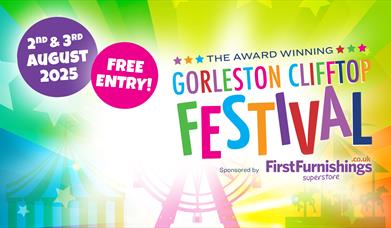 Advertising image showing dates for the 2025 Gorleston Clifftop Festival