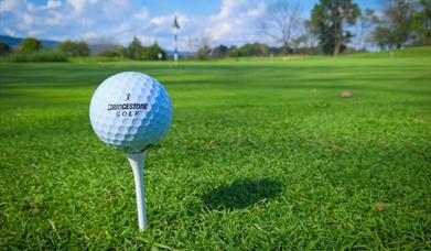 Golf ball on tee