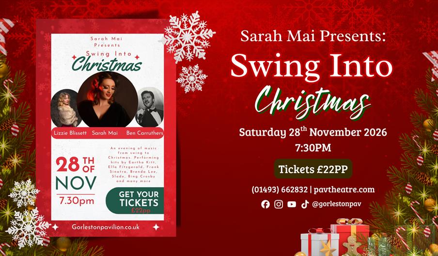 swing into christmas poster
