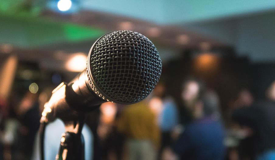 Close up of microphone