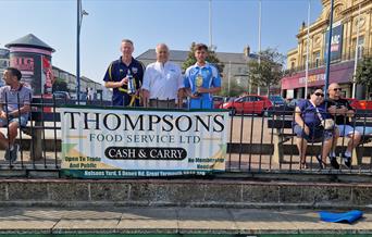 Men's Singles winner (2024) Ian Wones, Eddie Thompson and runner up Regan Simper