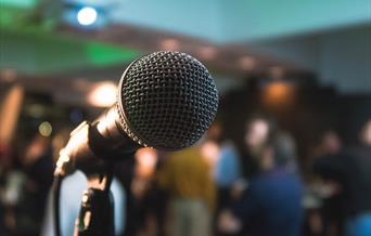 Close up of microphone