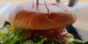 A Cheeseburger at The Cow Shed