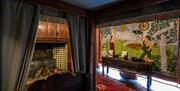 The interior of the bed chamber at Elizabethan House.