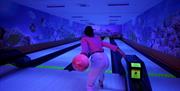 Glow in the dark Tenpin Bowling at Richardson's Family Entertainment Centre