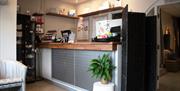 The reception area at Aphrodite Beauty Studio