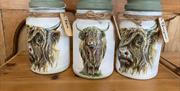 Highland cow jars